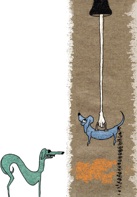 illustration dackel windhund